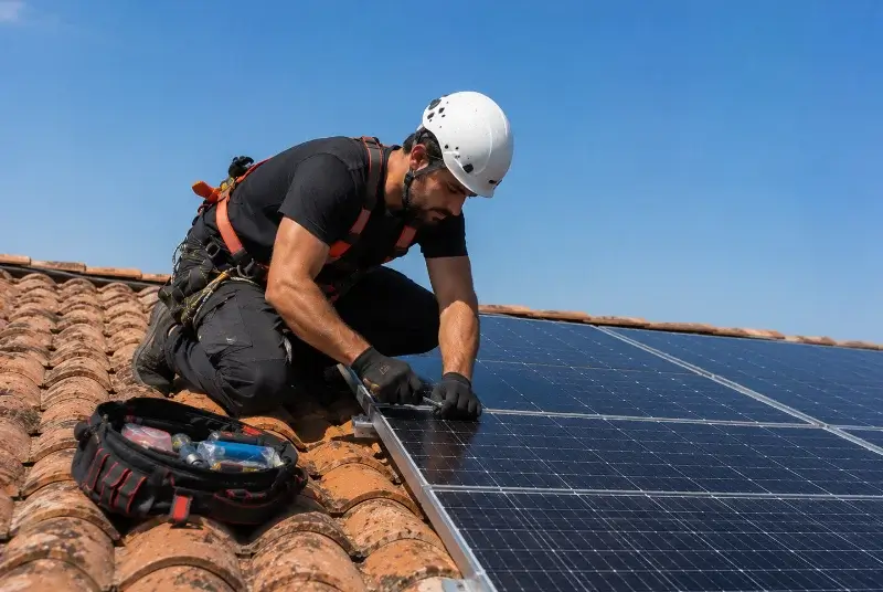 Maintenance et monitoring de panneaux solaires à Affoux