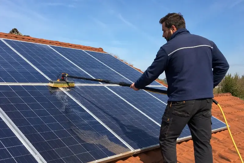 Nettoyage et entretien de panneaux solaires à Affoux